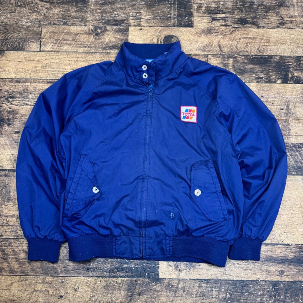 Vintage‎ Towncraft Logo Jacket Blue Nylon Full Zip Men's Outerwear Lined